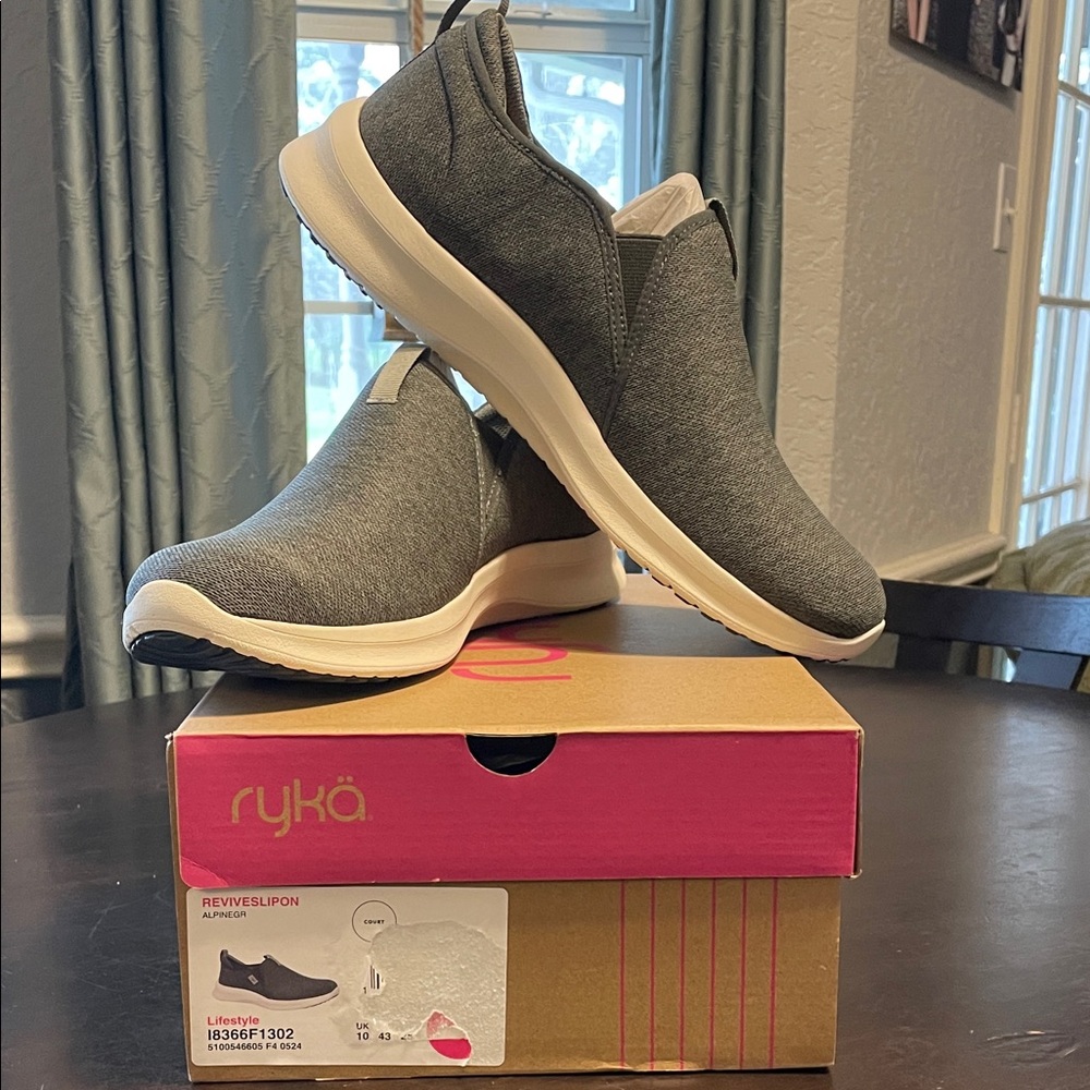 Ryka Women's Charcoal Slip-On Sneakers